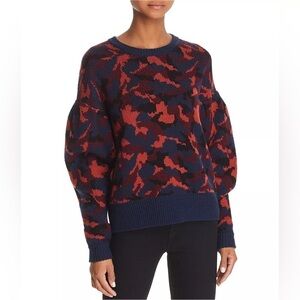 NWT Joie Brycen Camo 100% Merino Wool Sweater Women’s Medium